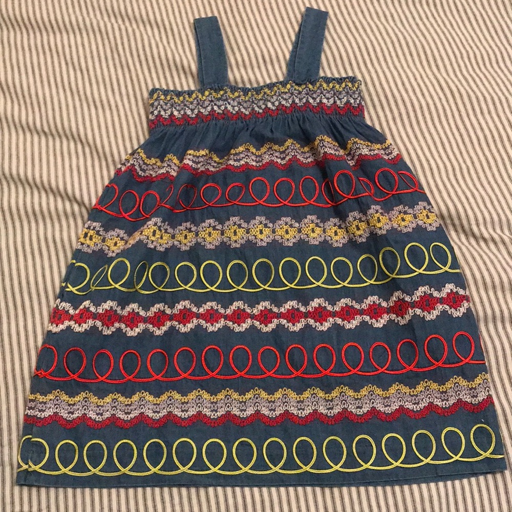 Stella McCartney kids 8 yrs smocked chambray dress